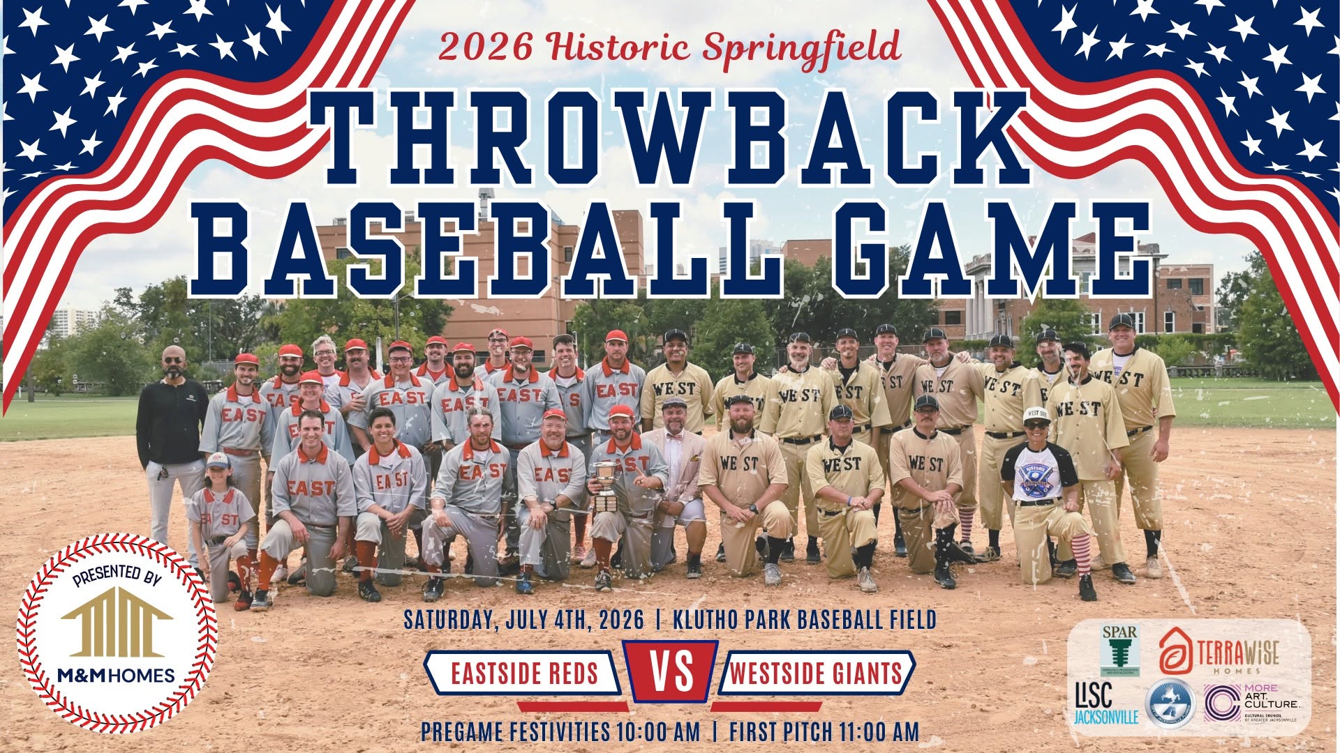 2026 Fourth of July Throwback Baseball Game, Presented by M&M Homes