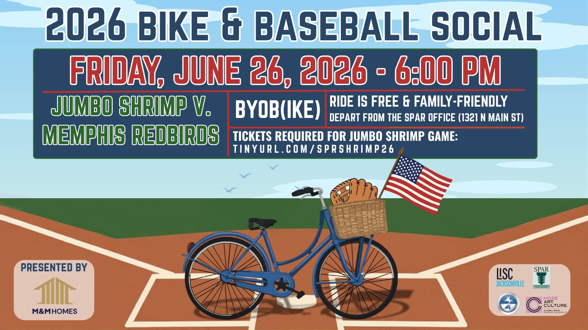Bike and Baseball Social: Historic Spring Field Visits the Jumbo Shrimp