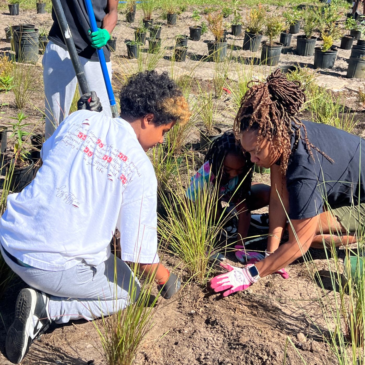 Students Help Install New Bioswale at KIPP VOICE Academy as Part of Greening Schoolyards Effort